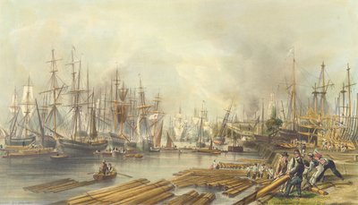 Construcción naval en Limehouse, 1840 de William Parrott